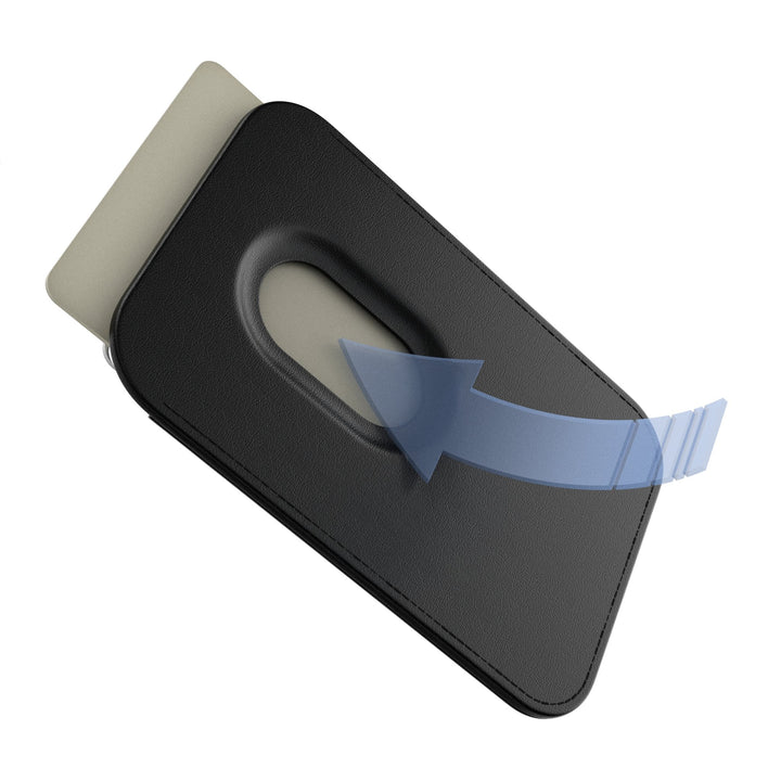 Connecticut Sun Linen Black Magnetic Credit Card Wallet