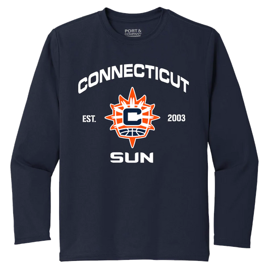 CT Sun Est. 2003 Youth Long Sleeve Performance T-Shirt