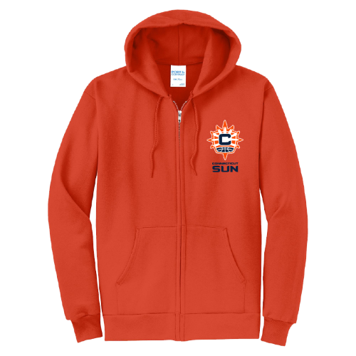 Connecticut Sun Embroidered Logo Zip Hood
