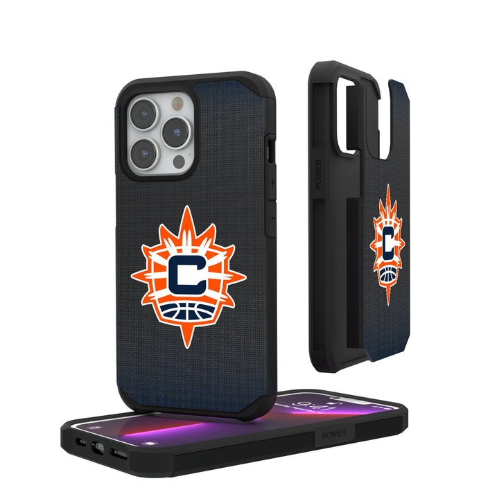 Connecticut Sun Linen Rugged Phone Case