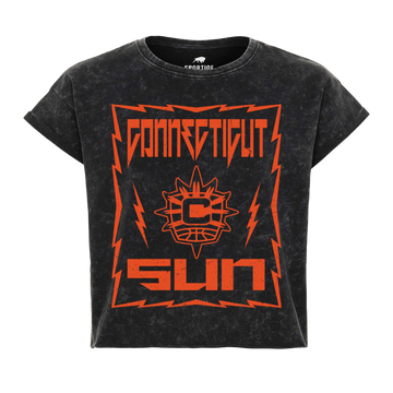 Womens Connecticut Sun Cropped Vintage T-Shirt
